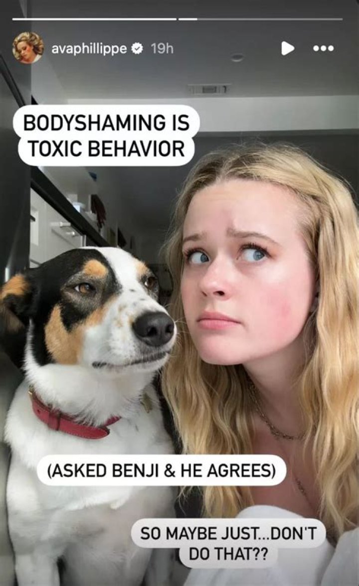 Ava Phillippe: ‘Bodyshaming is simply toxic behavior’