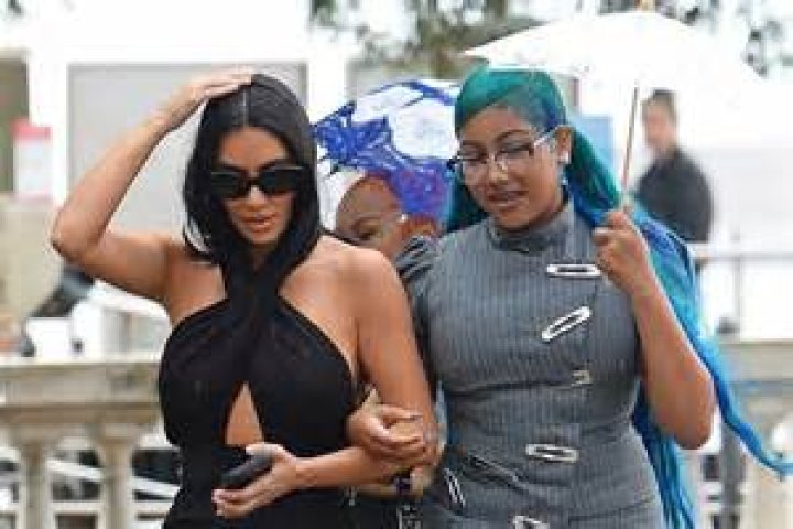 bitchy | Kim Kardashian and her superfan Myleeza Mingo seen leaving a restaurant in the French Quarter of New Orleans