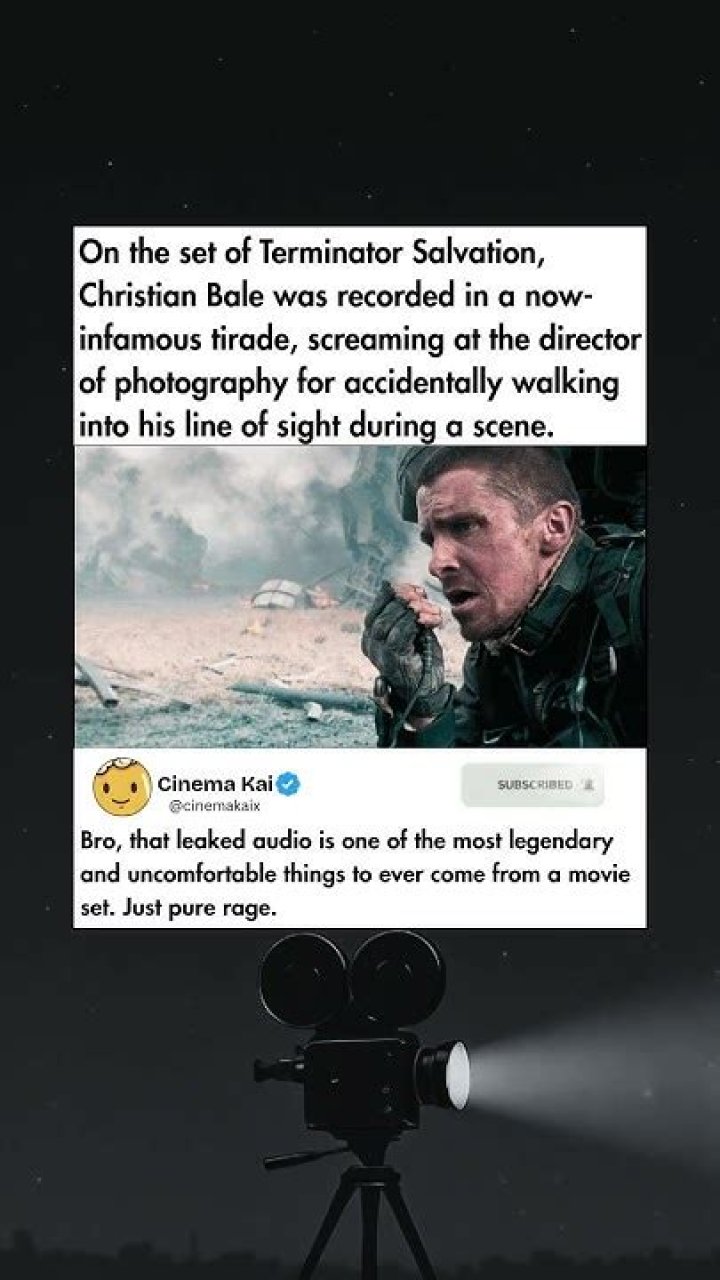 Christian Bale in on-set tirade