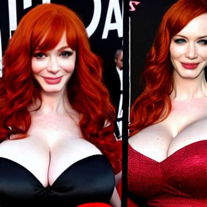 Christina Hendricks busts out again, her husband defends her boobs