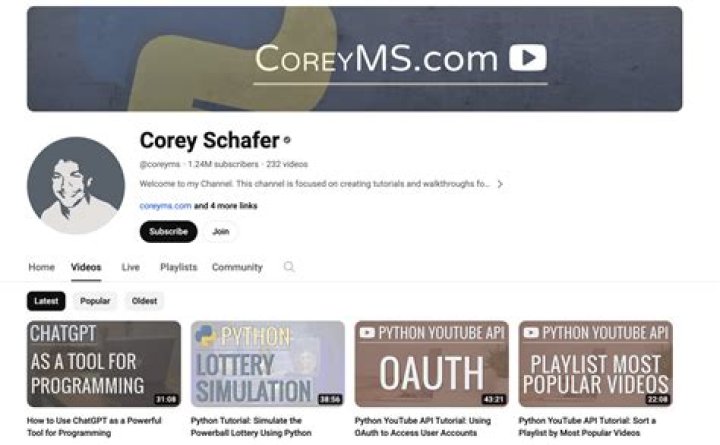 Corey Schafer Bio (Wiki) 