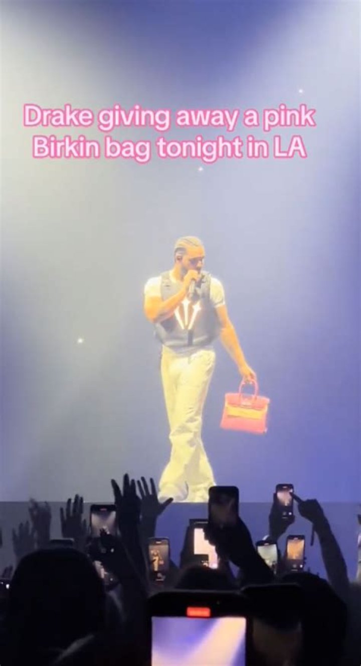 Drake Surprises a Lucky Fan by Gifting a Pink Birkin bag worth $30K at his Concert!