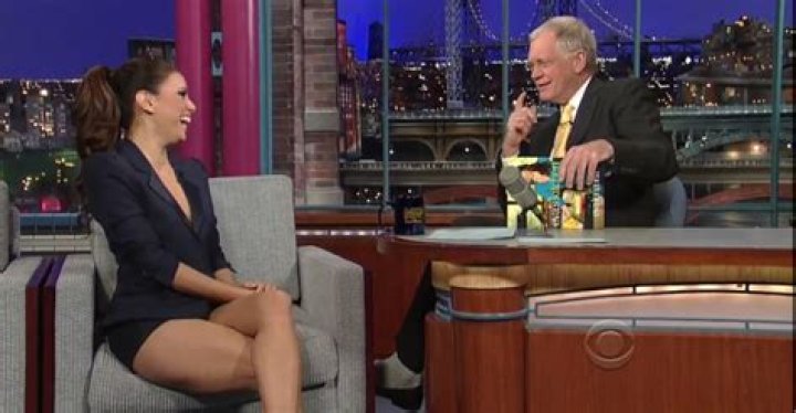 Eva Longoria flashes her boobs & butt on Letterman to promote her cookbook