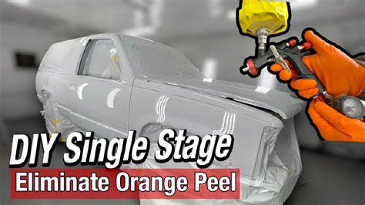How do you fix orange peel with single stage paint?