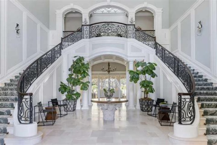 Inside Frank Sinatra's former mansion that has weird sculptures by the front door