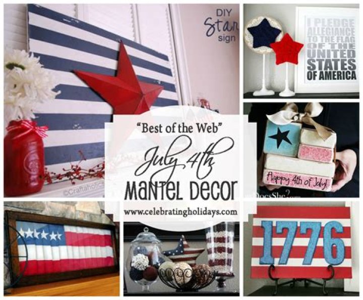 Mantle DIY Decorating for July 4th