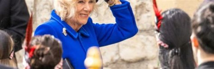 Queen Camilla staggered past the Maori performers on Commonwealth Day