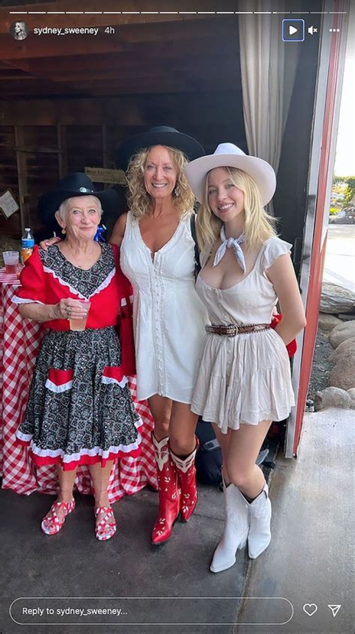 Sydney Sweeney blasted for her mom’s b-day party, which featured red hats
