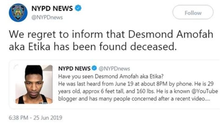 Where is YouTuber Desmond “Etika” Amofah? Etika goes missing after a cryptic video on his YouTube channel!